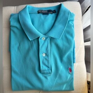 🔴 Spring Red Dot Flash Sale - Ralph Lauren Aqua Polo Shirt Size XL